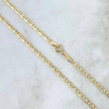 Cadena Plana 4.7gr / 45cm / 2.5mm Tres Oros +3 18K