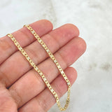 Cadena Plana 4.7gr / 45cm / 2.5mm Tres Oros +3 18K