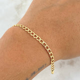 Pulso Cubano 2.4gr / 21cm / 3.6mm Oro Amarillo +1 18K *