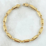 Pulso Rustico Tribal 2.45gr / 20cm / Oro Amarillo 18K