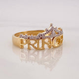 Anillo Corona Princess 2.95g / T6 1/2 Dos Oros Amarillo Blanco 18K