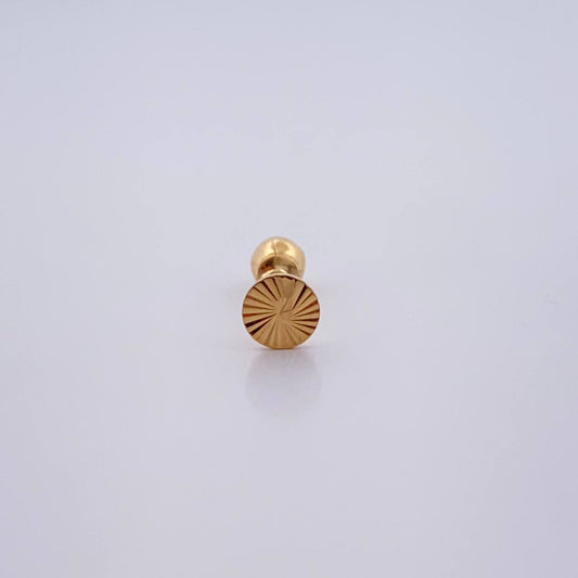 Piercing Circulo Plano 0.35gr / 1cm / Oro Amarillo 18K &
