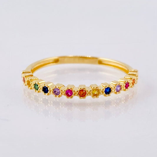 Anillo Churumbela Burbujas 1.65gr / T7 1/2 / Oro Amarillo 18K