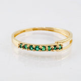 Anillo Carril Hueco 1.1gr / T8 1/2 / Oro Amarillo 18K