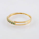 Anillo Carril Hueco 1.1gr / T8 1/2 / Oro Amarillo 18K