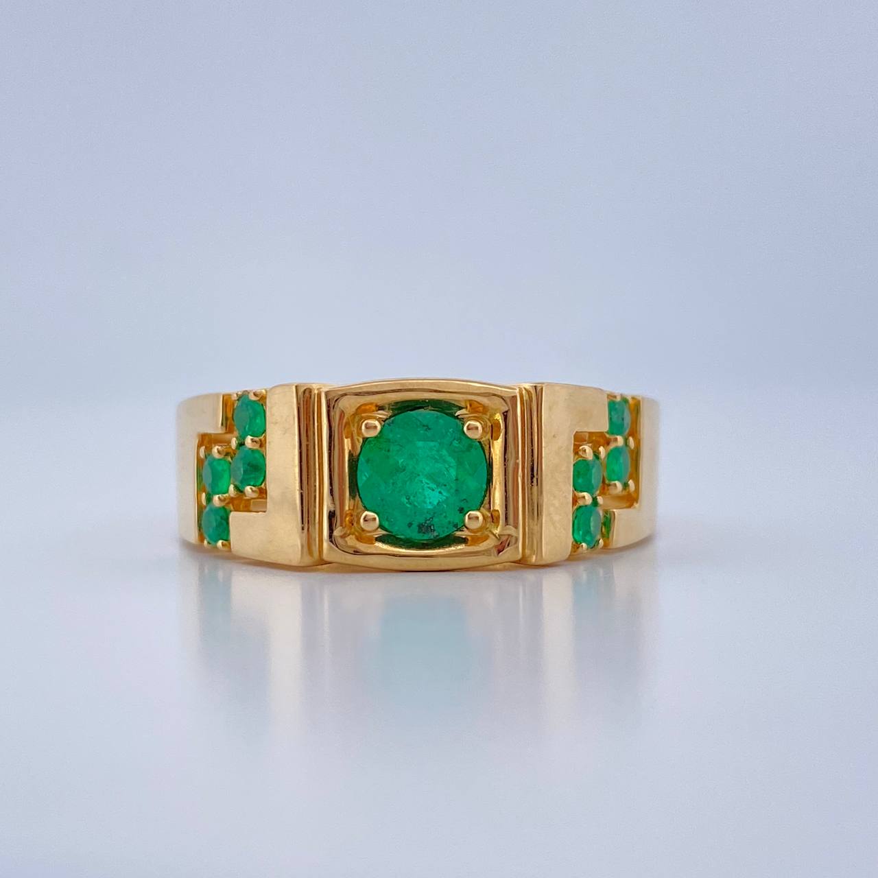 Anillo Sello Tetris 7.35gr / T10 / Oro Amarillo 18K &