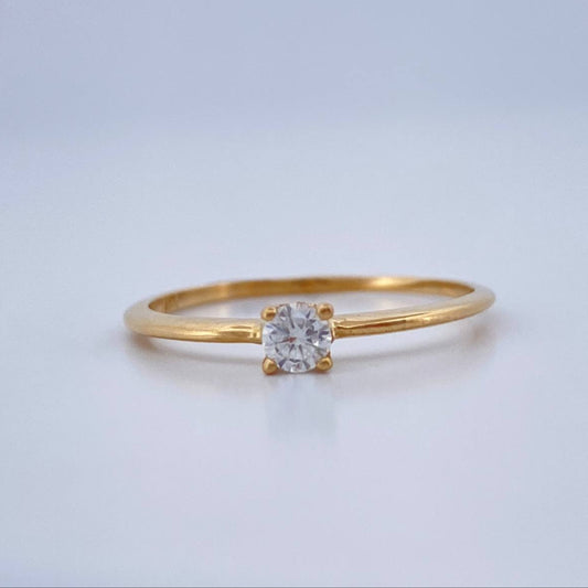 Anillo Solitario Diamante 0.9gr / T5 1/4 / Oro Amarillo 18K &