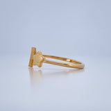 Anillo Abrazo Estrella Luna Esmeralda 1.65gr / T6 1/4 / Oro Amarillo 18K &