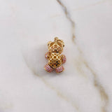 Dije Oso Articulado Corazon 4.4gr / 2.4cm / Circones Rosados Azules Negros Oro Amarillo 18K $