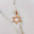 Dije Estrella De David 0.75gr / 2.6cm / Diamantada Oro Rosa 18K $
