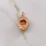 Dije Rostro Virgen Maria 3.6gr / 2.7cm / Circones Blancos Oro Rosa 18K $