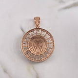 Dije Medalla Medusa Medieval 13.6gr / 5.4cm / Circones Blancos Negros| Tres Oros 18K $