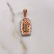Dije Virgen De Guadalupe 5.6gr / 3.7cm / Circones Blancos Verdes Fucsias Dos Oros Blanco Rosa 18K $