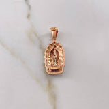 Dije Virgen De Guadalupe 5.6gr / 3.7cm / Circones Blancos Verdes Fucsias Dos Oros Blanco Rosa 18K $