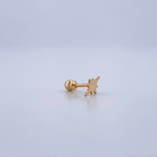 Piercing Estrella Cardinal 0.3gr / 1cm / Oro Amarillo 18K &