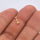 Piercing Circulo Plano 0.45gr / 1cm / Oro Amarillo 18K &