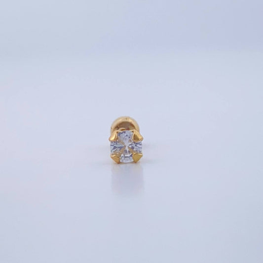 Piercing Cuatro Garras 0.3gr / 1cm / Oro Amarillo 18K &