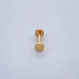 Piercing Circulo Plano 0.45gr / 1cm / Oro Amarillo 18K &