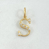 Dije Letra S Silueta 0.7gr / 2cm / Oro 18K