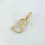 Dije Letra S Silueta 0.7gr / 2cm / Oro 18K