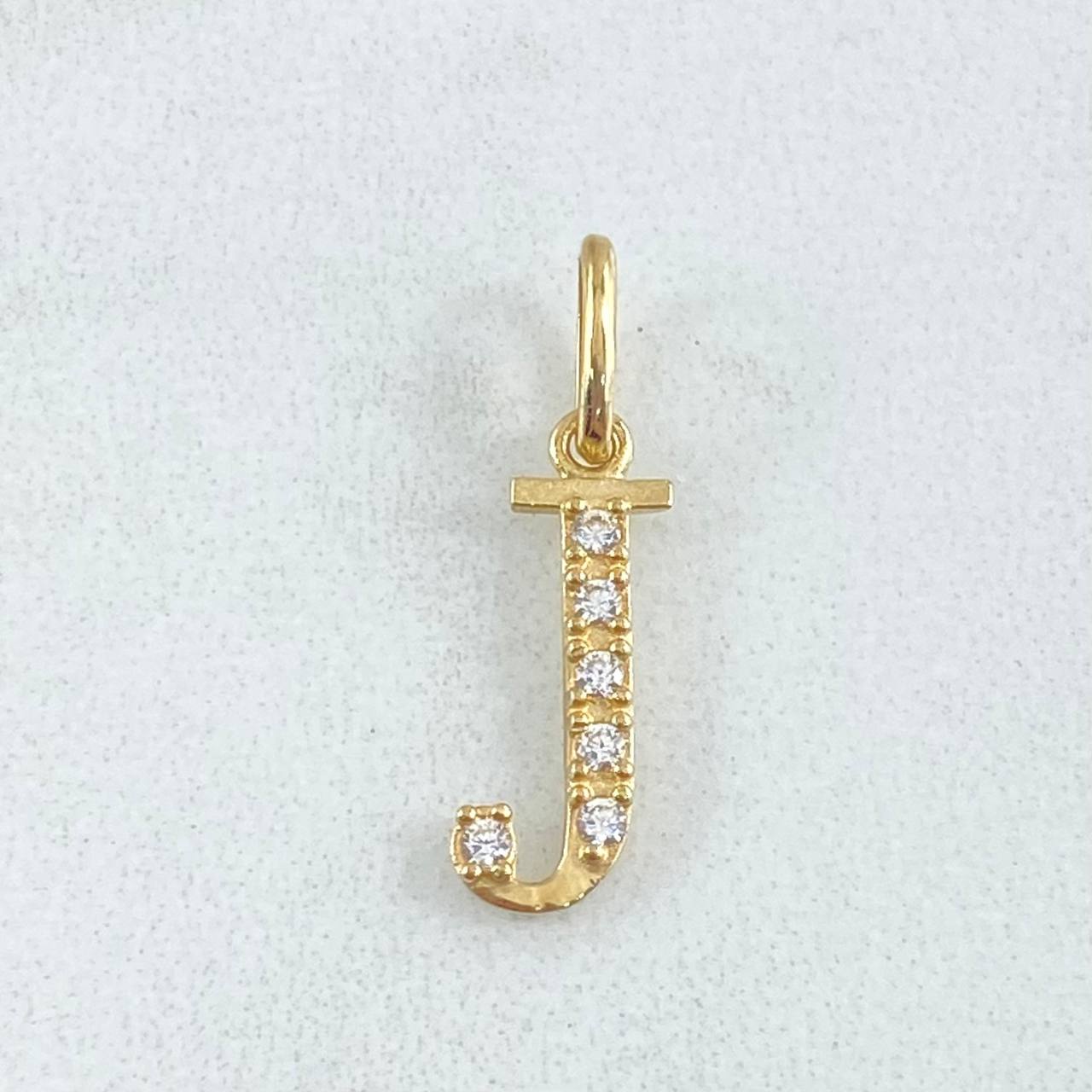 Dije Letra J Silueta 0.6gr / 2cm / Oro 18K
