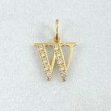 Dije Letra W Silueta 1.05gr / 2cm / Oro 18K