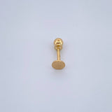 Piercing Circulo Plano 0.3gr / 1cm / Oro Amarillo 18K &