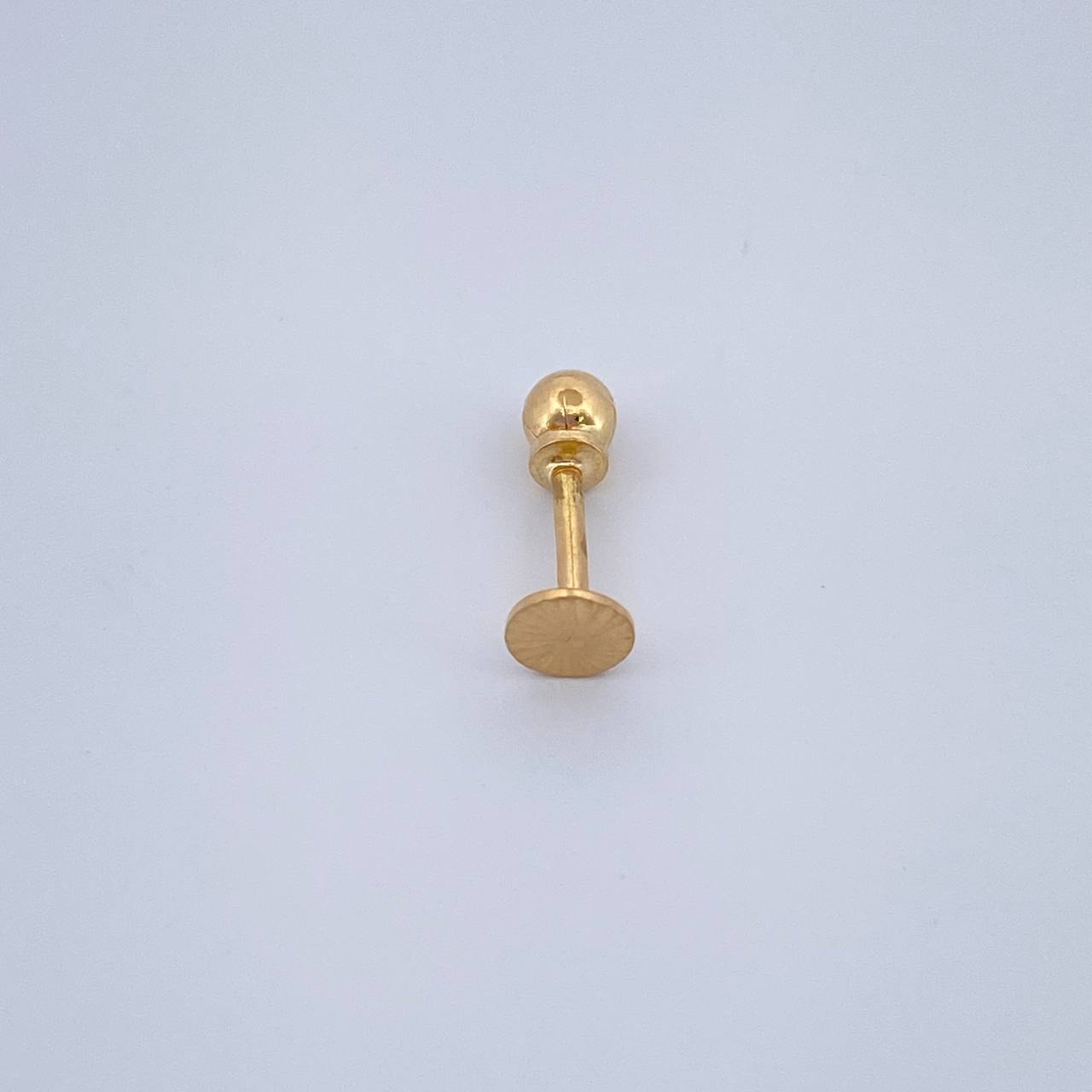 Piercing Circulo Plano 0.35gr / 1cm / Oro Amarillo 18K &