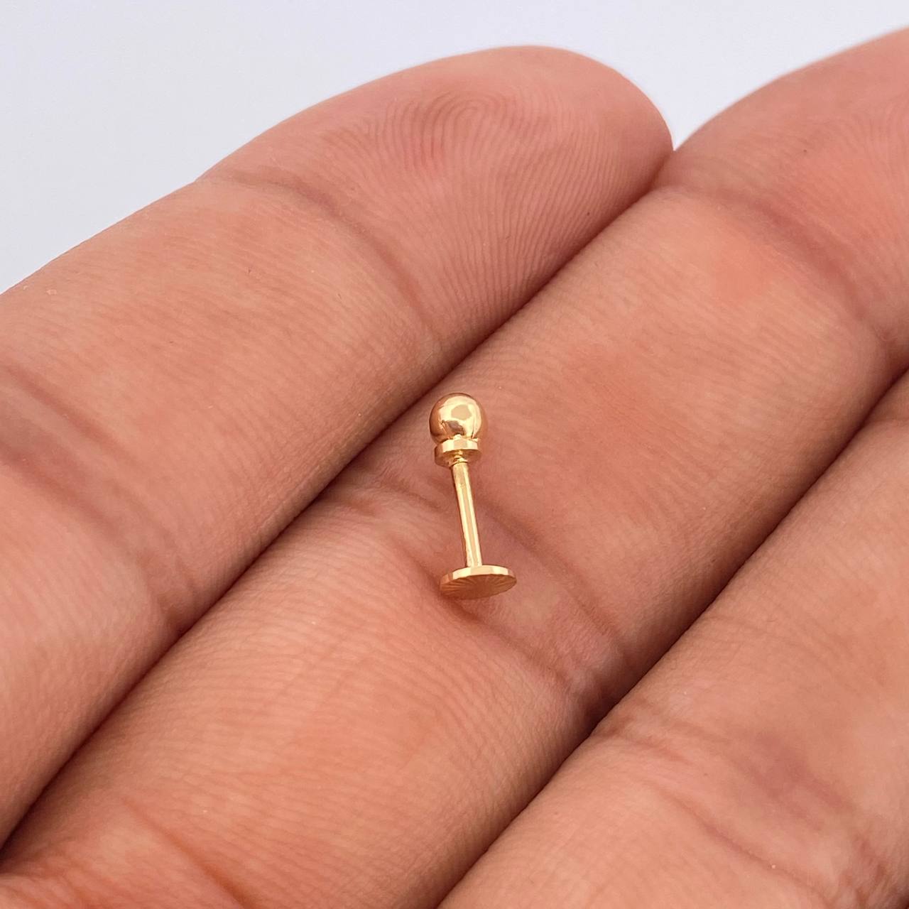 Piercing Circulo Plano 0.3gr / 1cm / Oro Amarillo 18K &