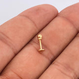 Piercing Circulo Plano 0.3gr / 1cm / Oro Amarillo 18K &