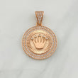Dije Corona 7.15g / 3.7cm Oro Rosa 18K