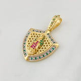 Dije Virgen de Guadalupe 6.55g / 3.5cm Dos Oros Amarillo Blanco 18K