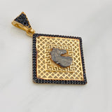 Dije Caballo 4.95g / 4cm Dos Oros Negro Amarillo 18K