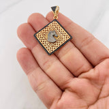 Dije Caballo 4.95g / 4cm Dos Oros Negro Amarillo 18K