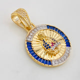Dije Virgen de Guadalupe 7g / 3.8cm Dos Oros Amarillo Blanco 18K
