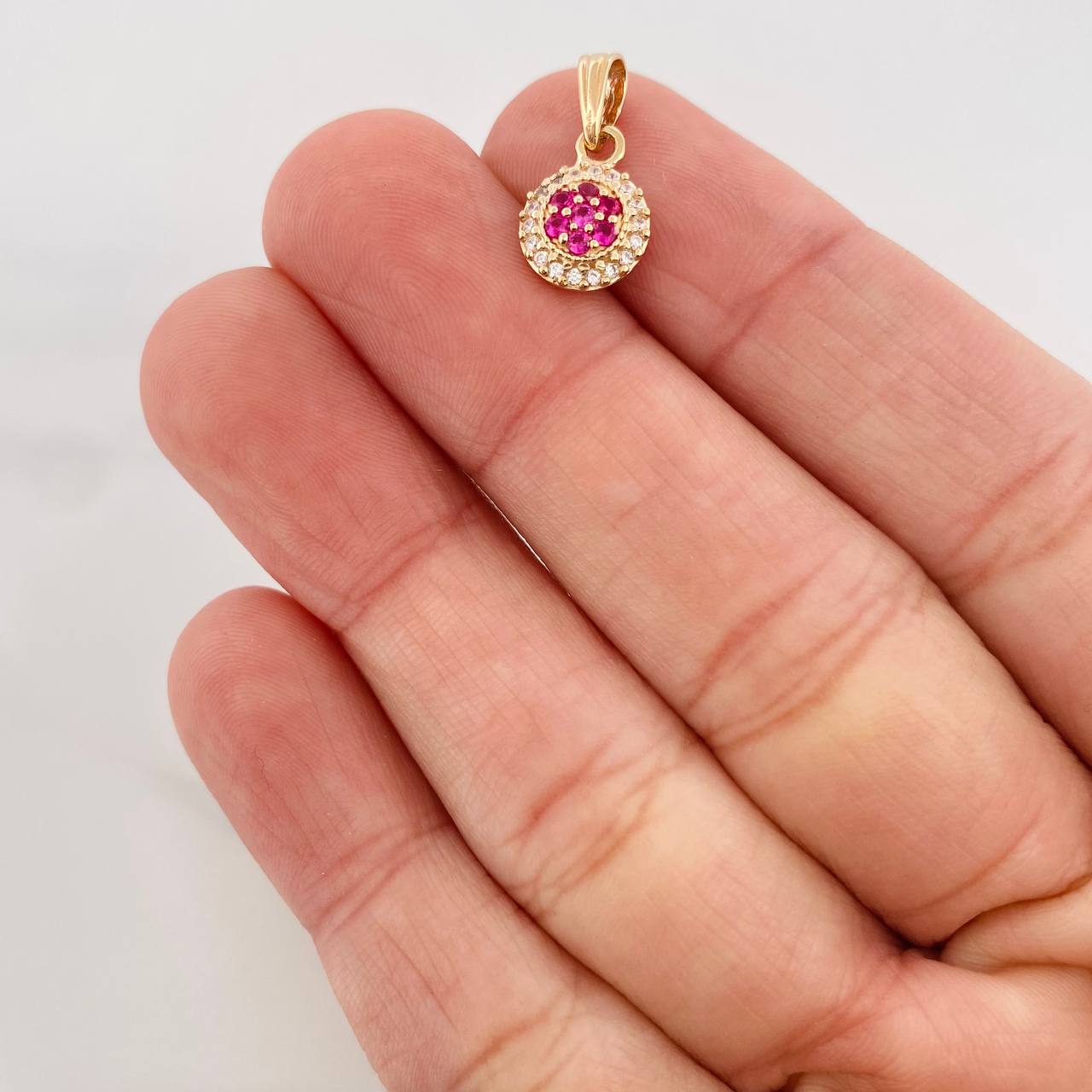 Dije Halo Circulo 0.9g / 1.5cm Oro Amarillo 18K