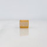 Herraje Rectangular 1.7g / 0.7cm Oro Amarillo 18K