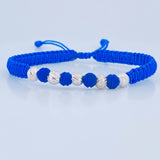 Pulsera Azul Bolas 1.1gr / Oro 18K &