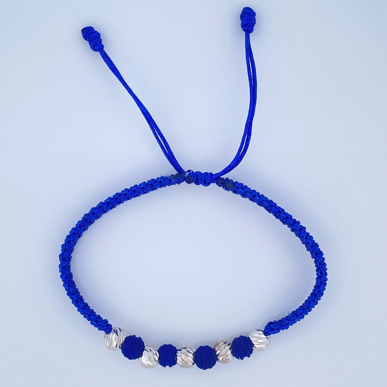 Pulsera Azul Bolas 1.1gr / Oro 18K &