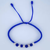 Pulsera Azul Bolas 1.1gr / Oro 18K &