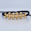 Pulsera Negra Bolas 2.65gr / Oro 18K &