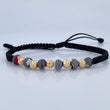 Pulsera Negra Bolas 0.7gr / Oro 18K &