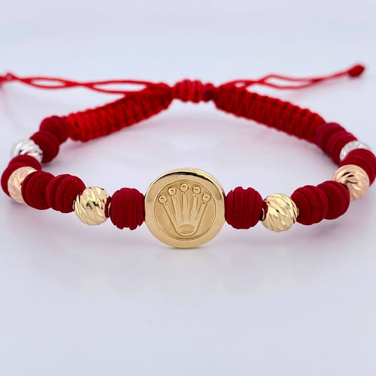 Pulsera Roja Corona RX 2.05gr / Oro 18K &