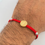 Pulsera Roja Virgen Milagrosa 1.65gr / Oro 18K &
