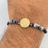 Pulsera Negra San Benito 0.9gr / Oro 18K &