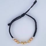 Pulsera Negra Herradura Caballo 2.35gr / Oro 18K &
