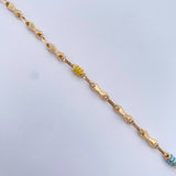 Pulso Rustico Reloj De Arena 4gr / 20.3cm / 3.2mm Cauchos Azul Amarillo Rosado Oro Amarillo 18K