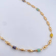 Cadena Rustica Barril 10.35gr / 51.3cm / 4.6mm Cauchos De Colores Oro Amarillo 18K &