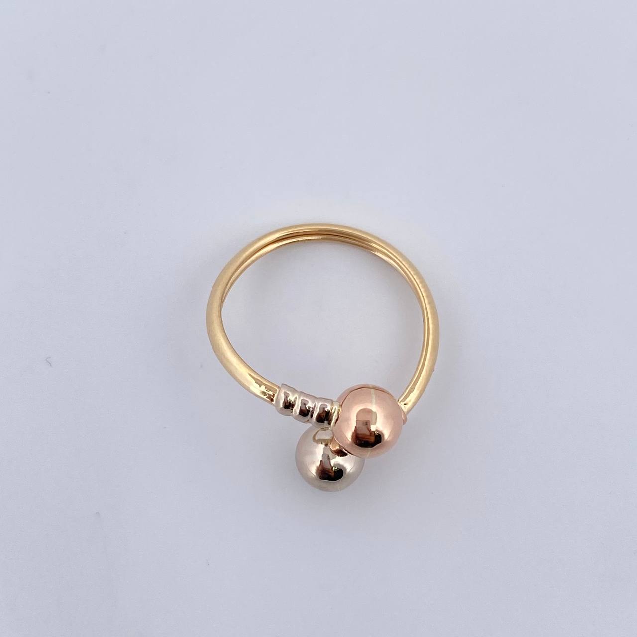 Anillo Tu Y Yo 1.45gr / T6 / Tres Oros 18K $