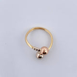 Anillo Tu Y Yo 1.45gr / T6 / Tres Oros 18K $